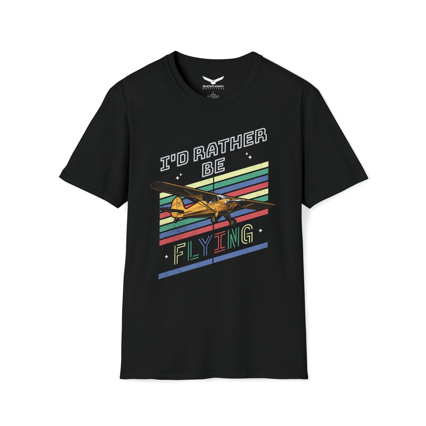 I'd Rather Be Flying 80's Retro Unisex Softstyle T-Shirt