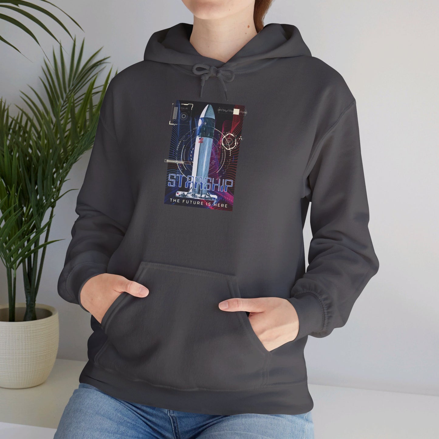 Starship The Future is Here Unisex Heavy Blend™ Hooded Sweatshirt