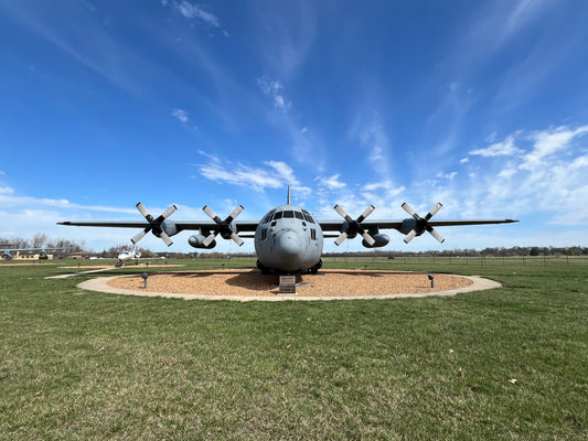 C-130 Hercules aircraft on display at Scott Field Heritage Air Park