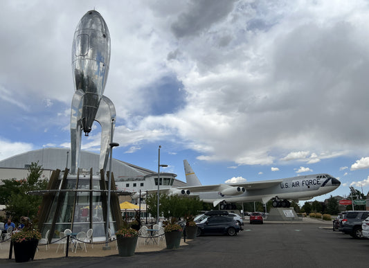 View of B-52 Stratofortress outside the Wings Over the Rockies Air and Space Museum