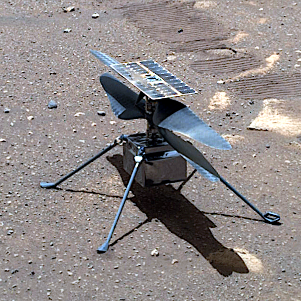 NASA's Ingenuity Mars helicopter on the surface of Mars