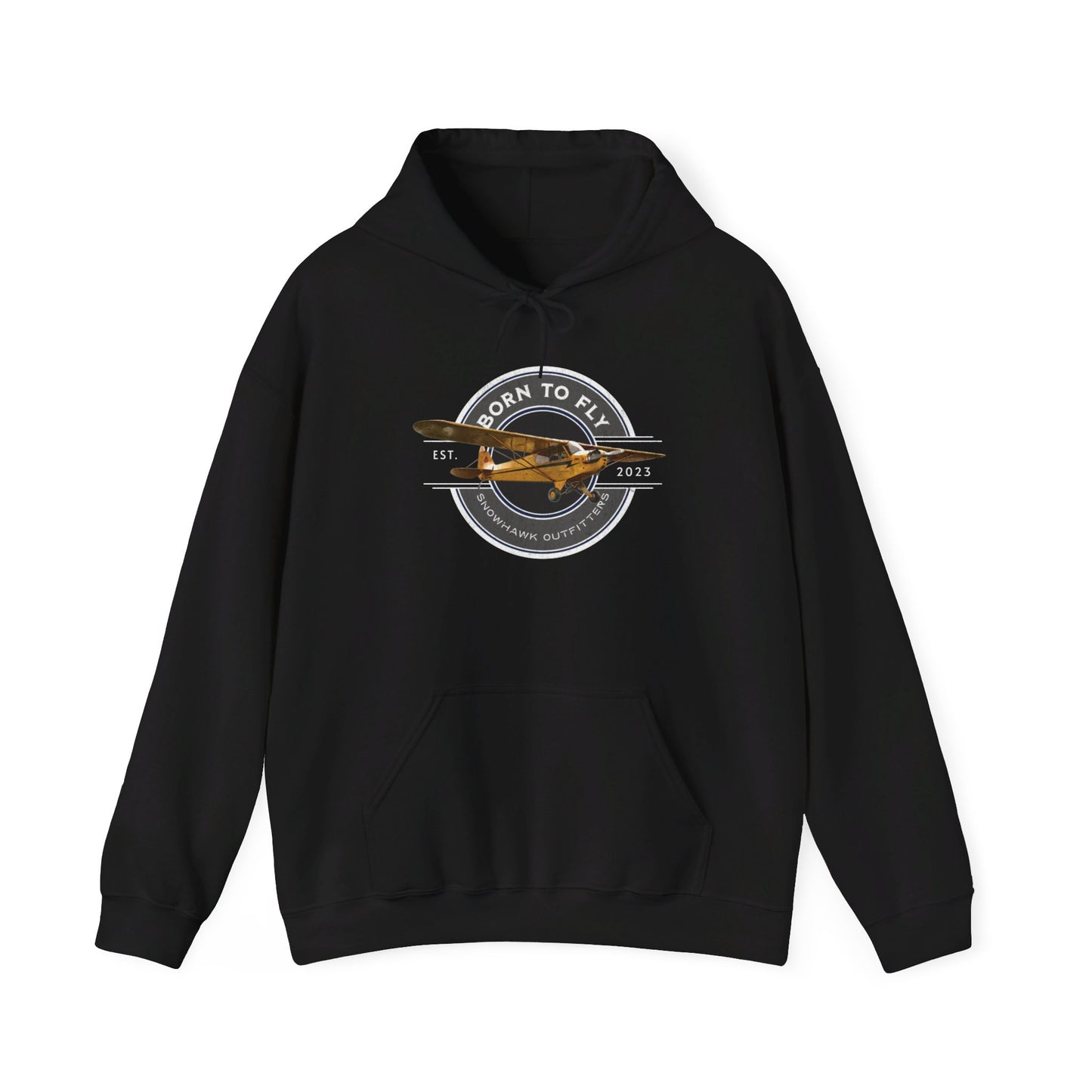 Born To Fly Piper Cub Unisex Heavy Blend™ Hooded Sweatshirt