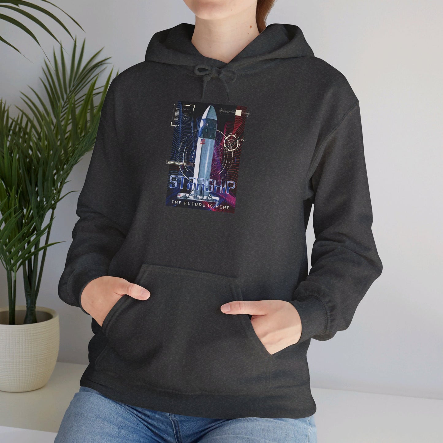 Starship The Future is Here Unisex Heavy Blend™ Hooded Sweatshirt