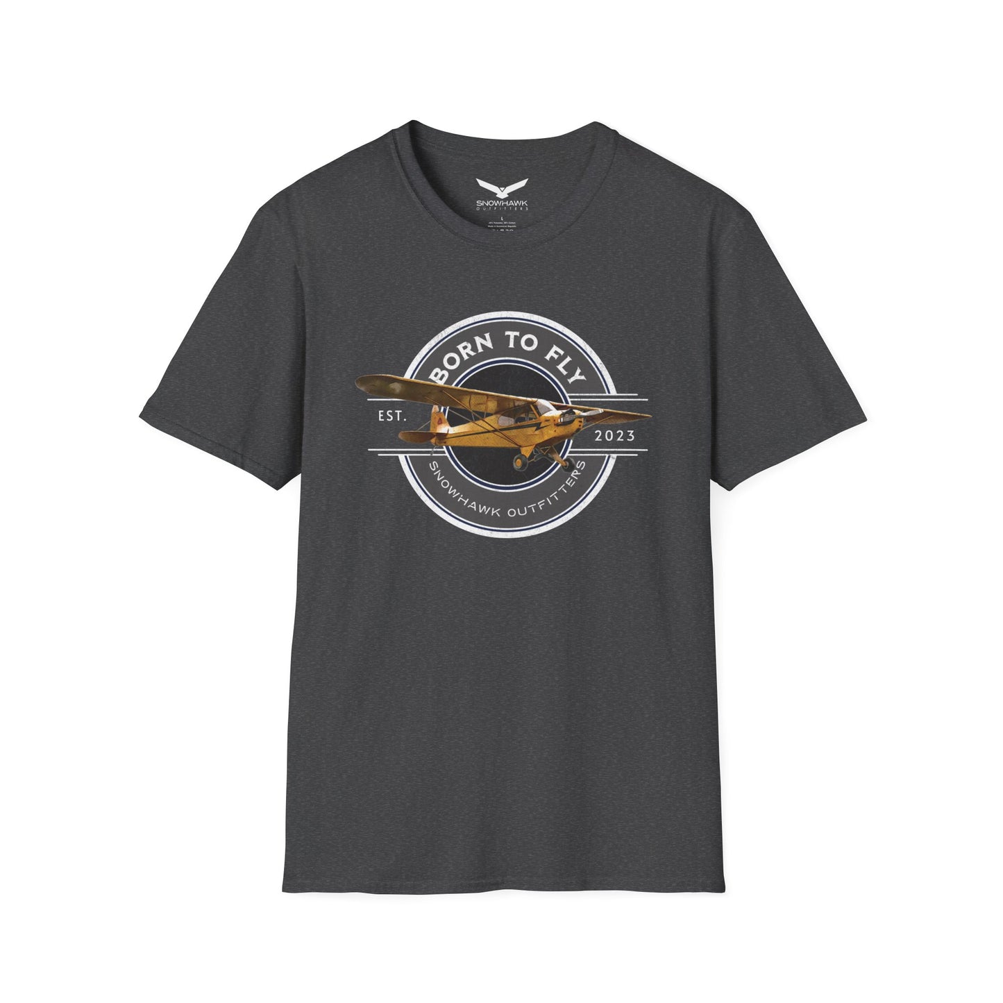 Born To Fly Piper Cub Unisex Softstyle T-Shirt