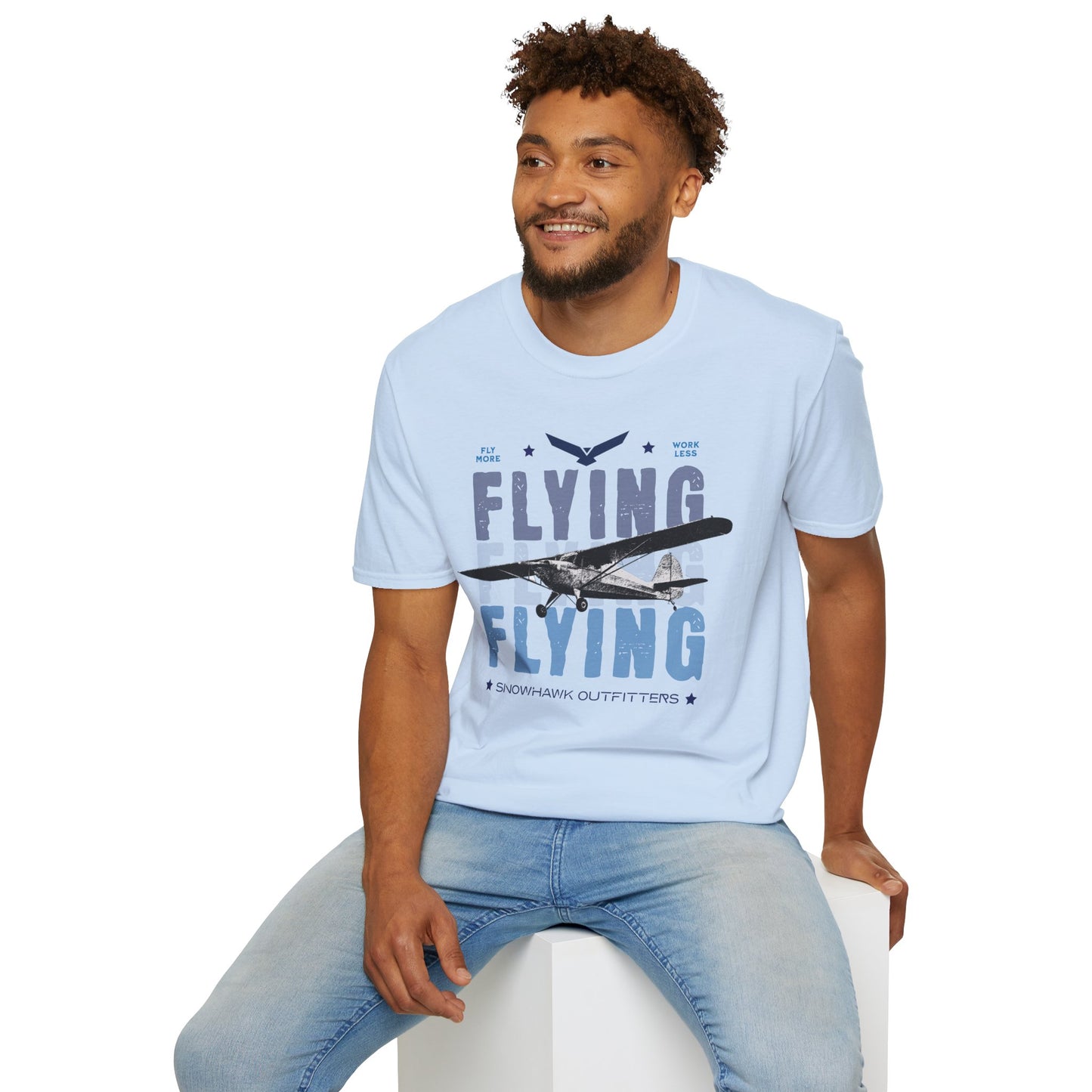 Fly More Work Less Unisex Softstyle T-Shirt