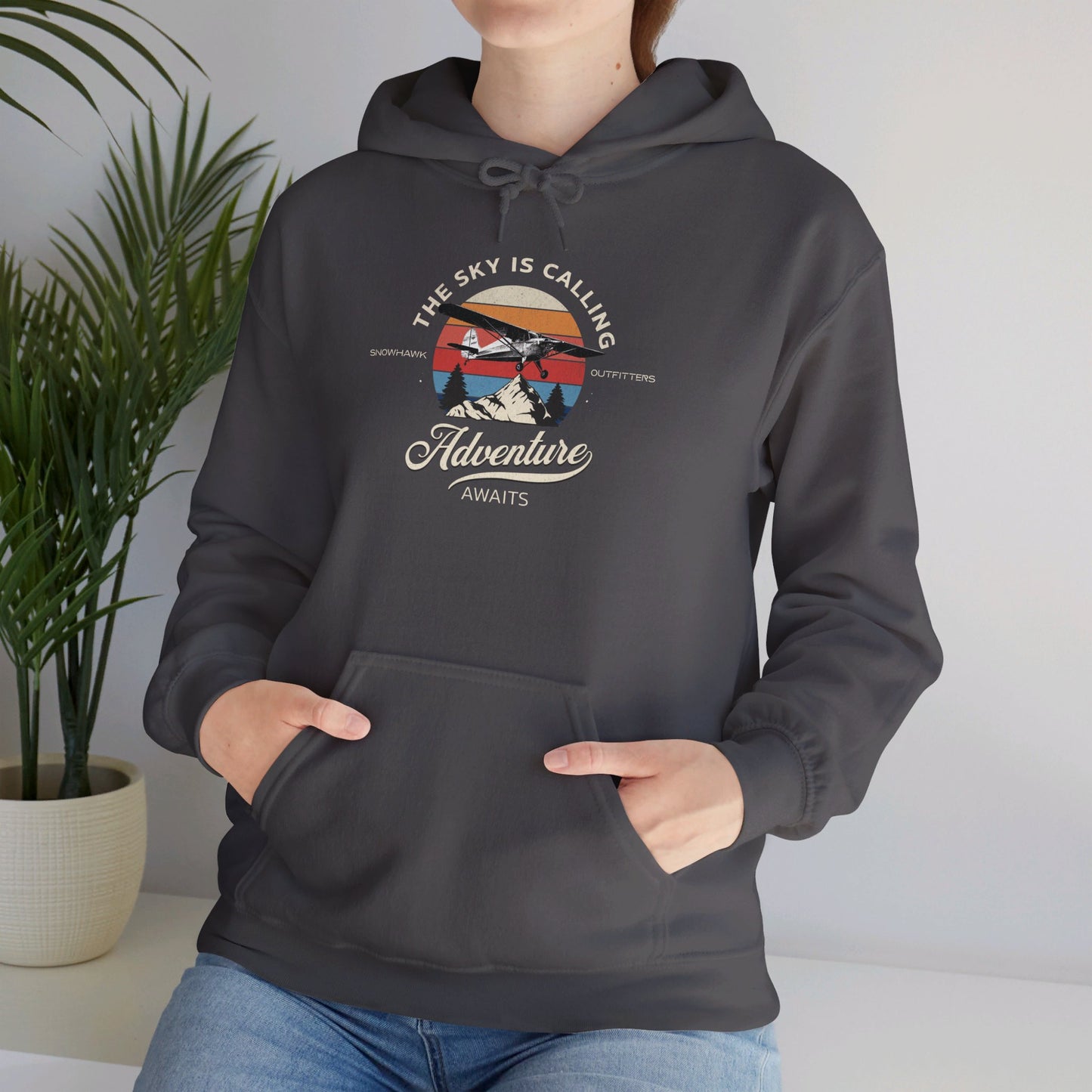 The Sky Is Calling Adventure Unisex Heavy Blend™ Hooded Sweatshirt