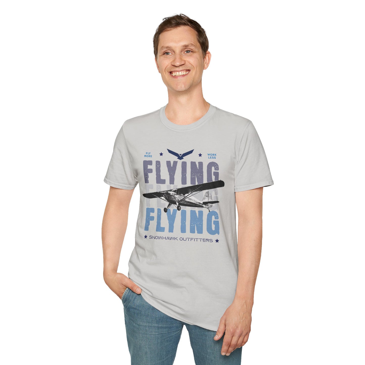 Fly More Work Less Unisex Softstyle T-Shirt