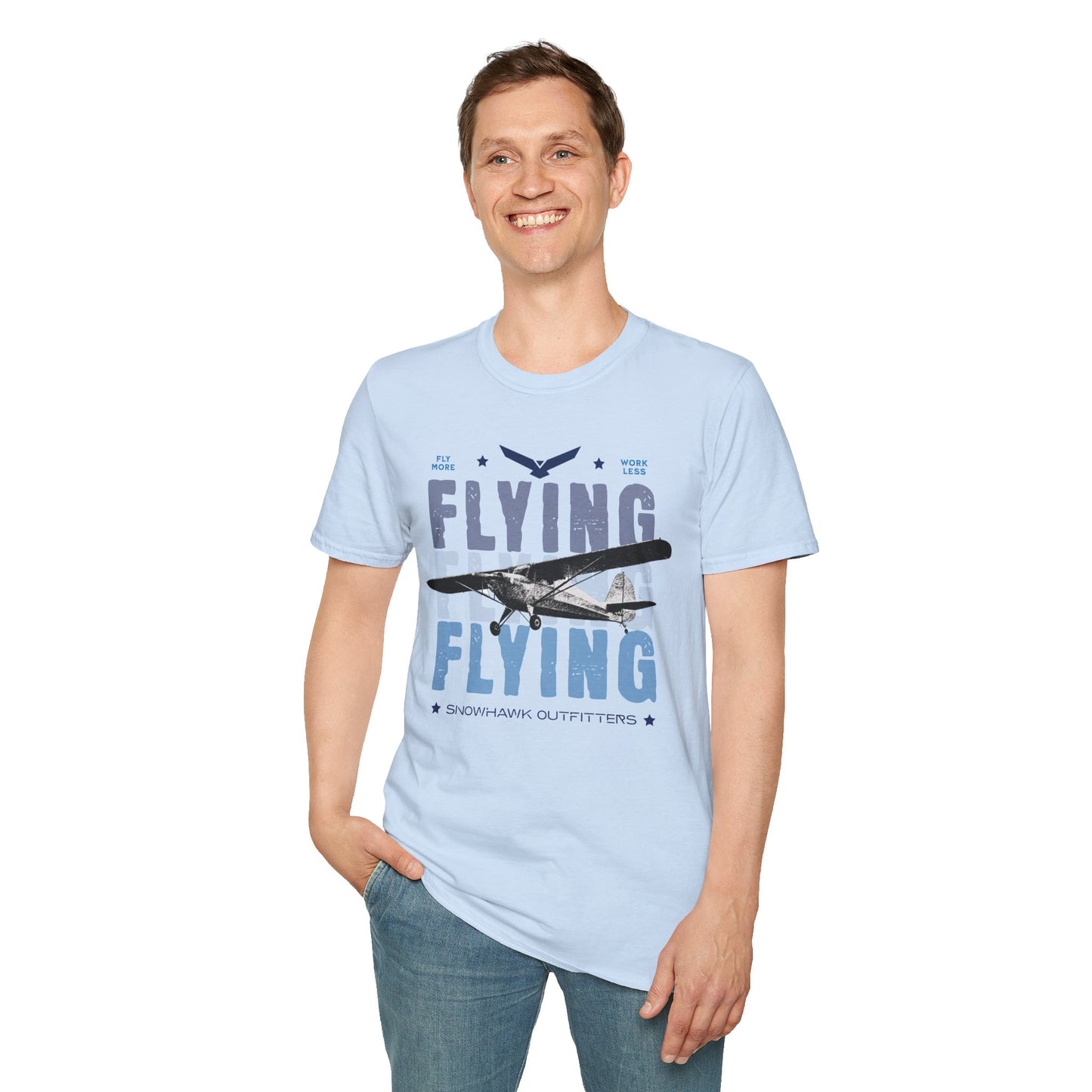 Fly More Work Less Unisex Softstyle T-Shirt