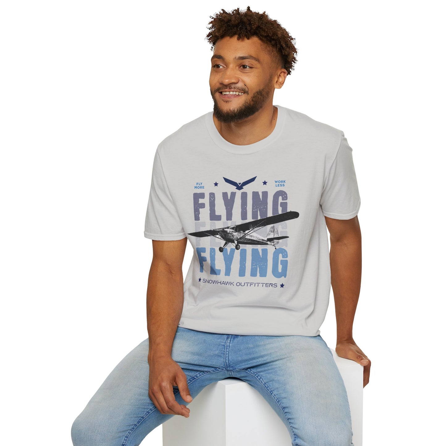 Fly More Work Less Unisex Softstyle T-Shirt