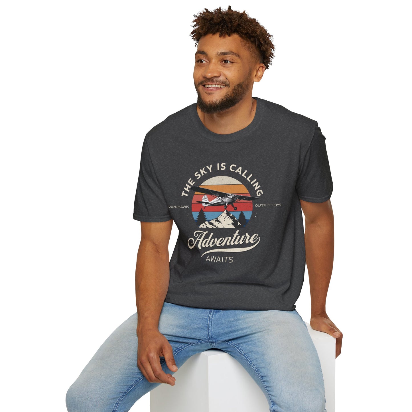 The Sky Is Calling Adventure Unisex Softstyle T-Shirt