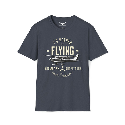 I'd Rather Be Flying Snowhawk Outfitters Unisex Softstyle T-Shirt