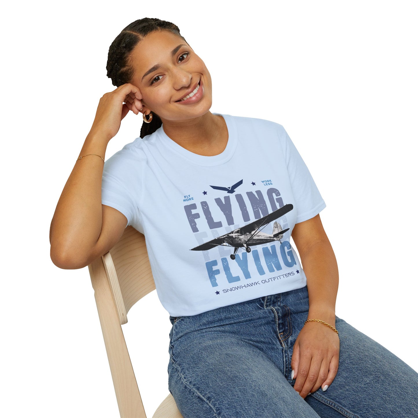 Fly More Work Less Unisex Softstyle T-Shirt