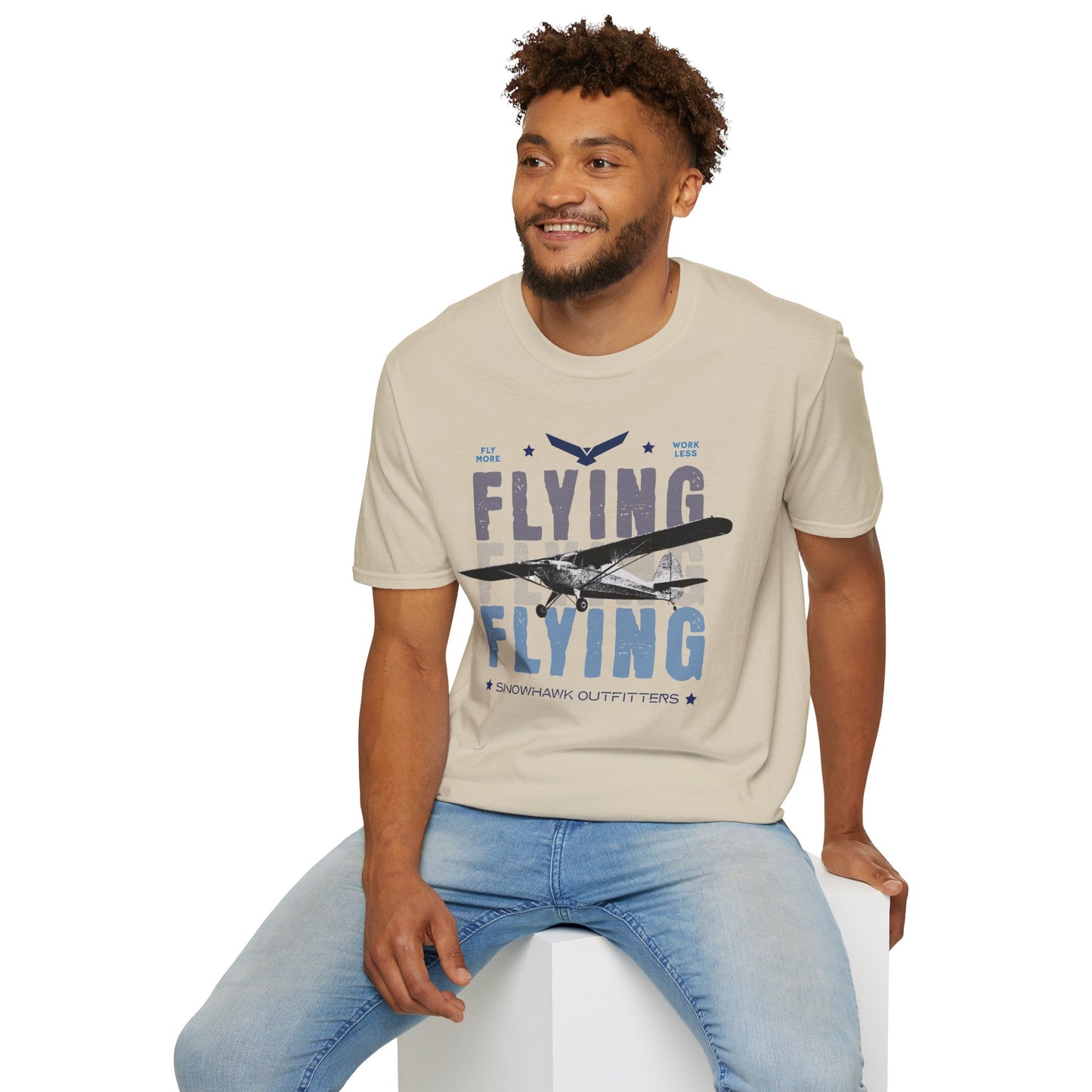 Fly More Work Less Unisex Softstyle T-Shirt