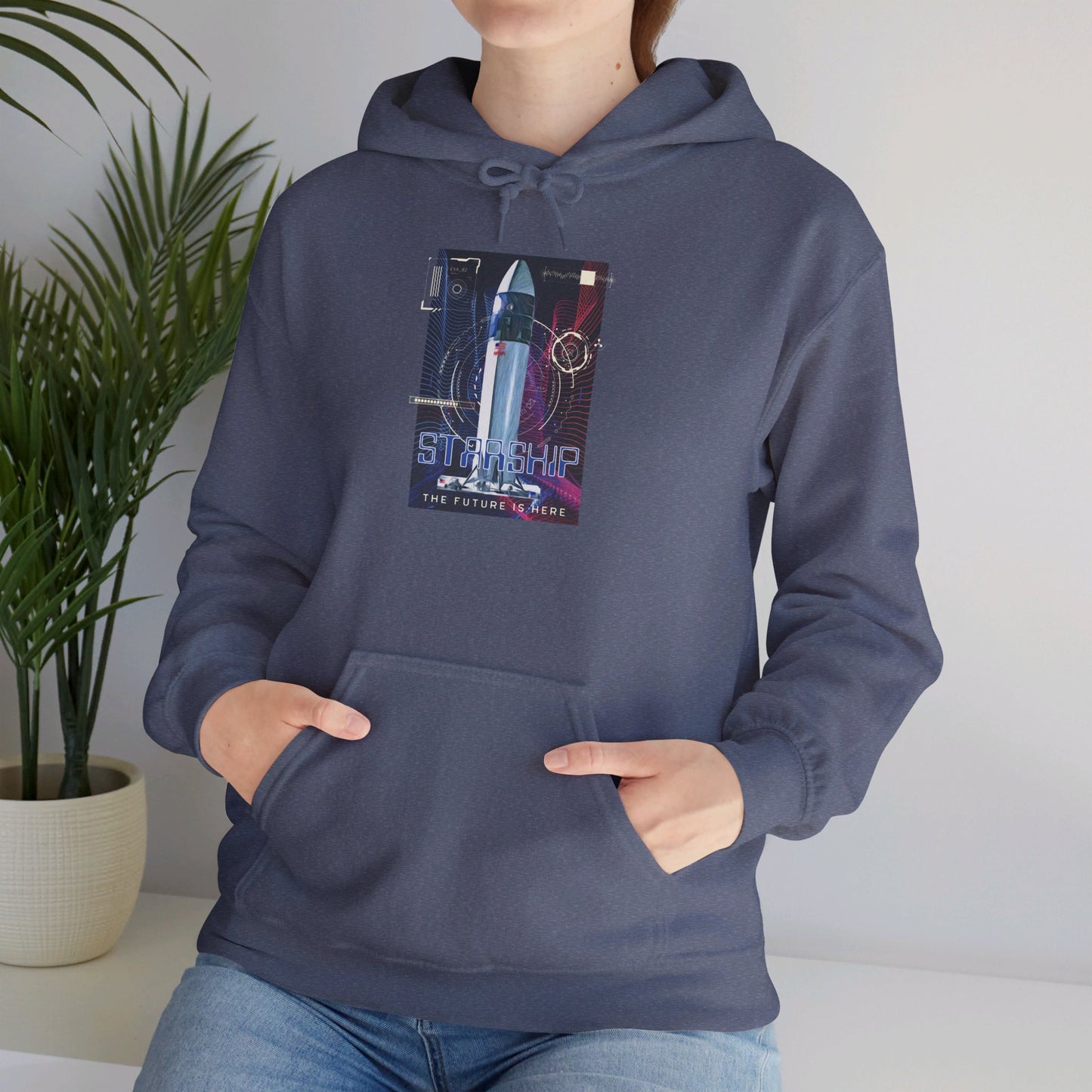 Starship The Future is Here Unisex Heavy Blend™ Hooded Sweatshirt