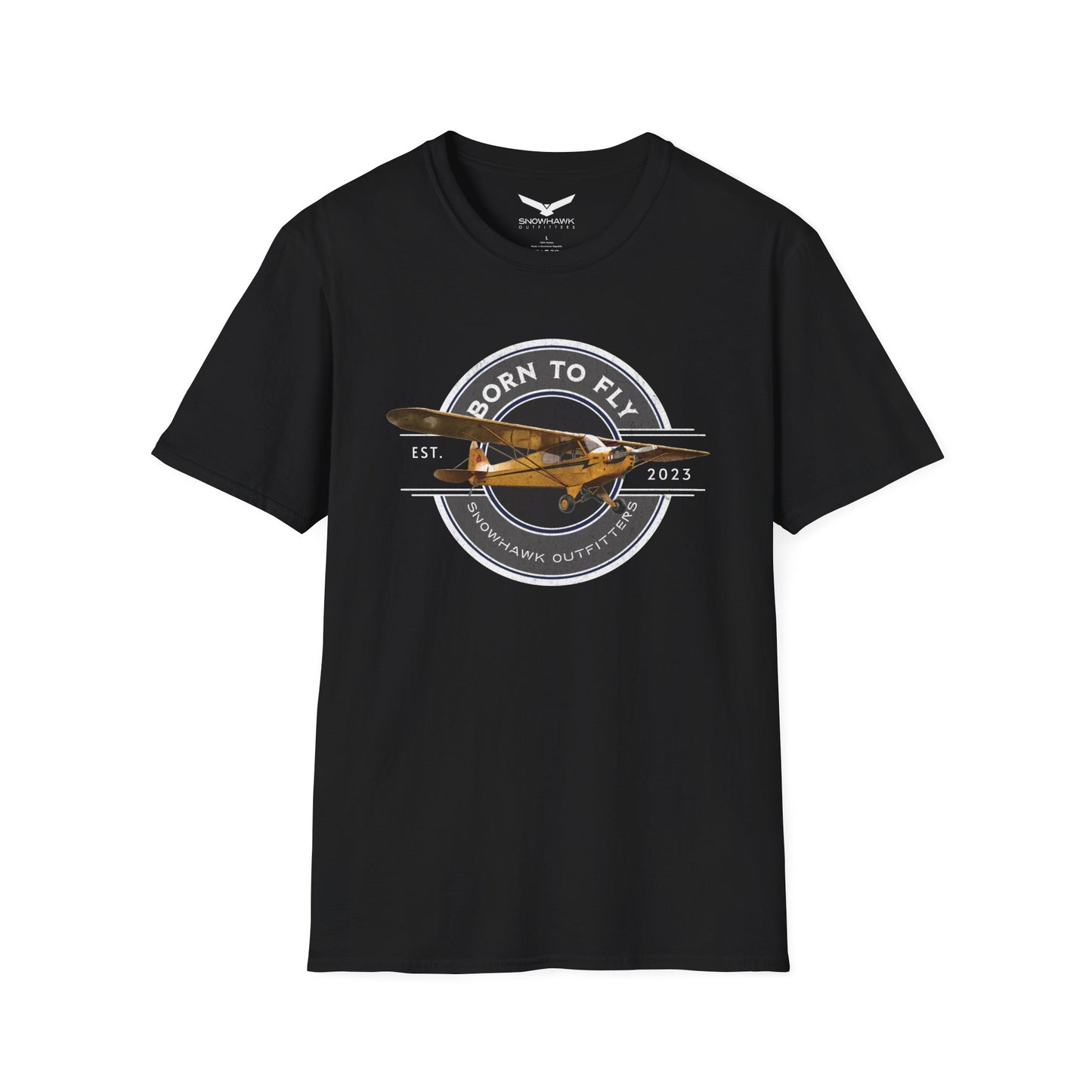 Born To Fly Piper Cub Unisex Softstyle T-Shirt