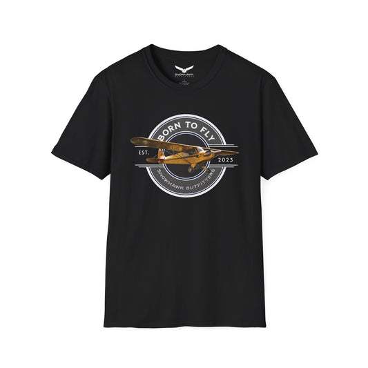 Born To Fly Piper Cub Unisex Softstyle T-Shirt