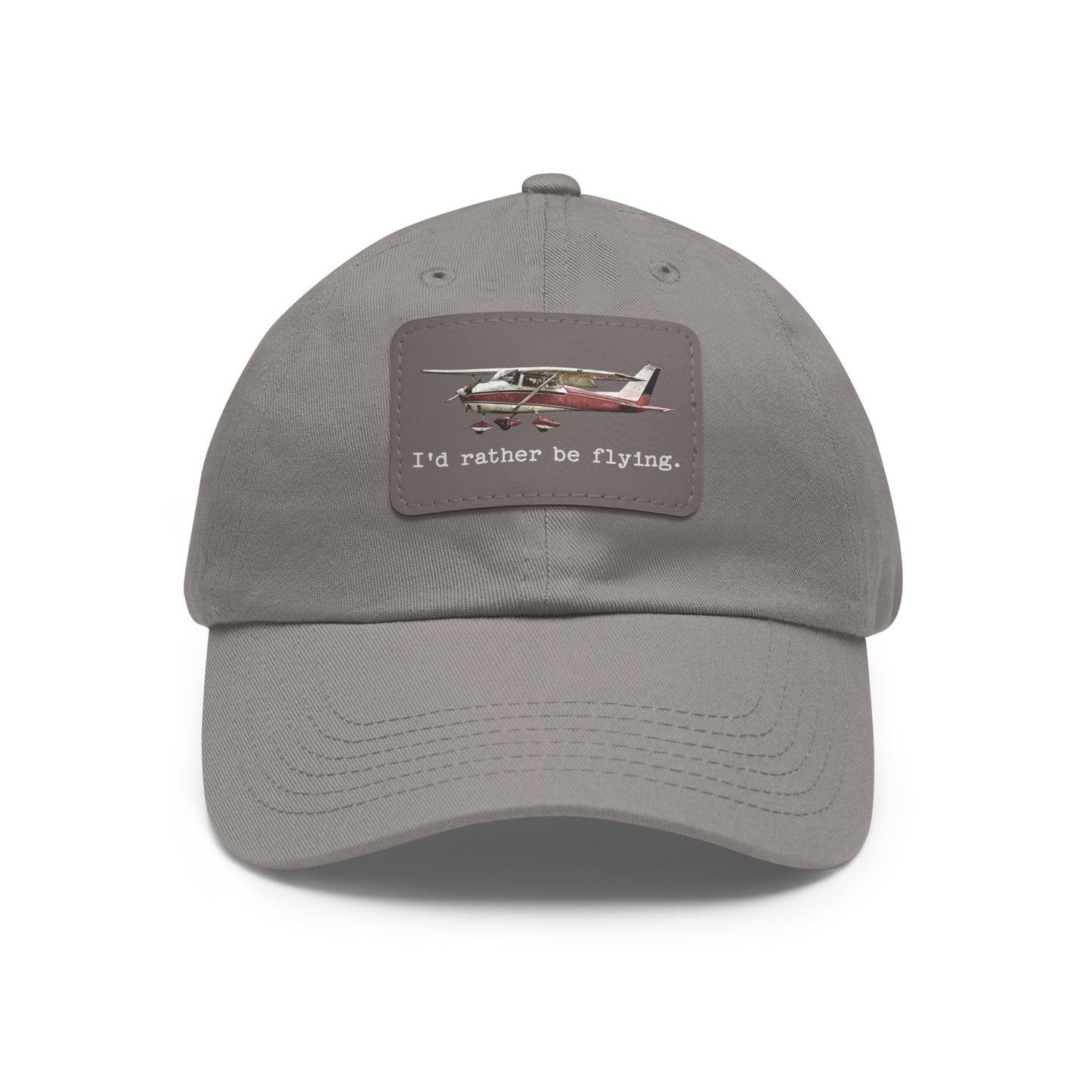 I'd Rather Be Flying Hat with Leather Patch