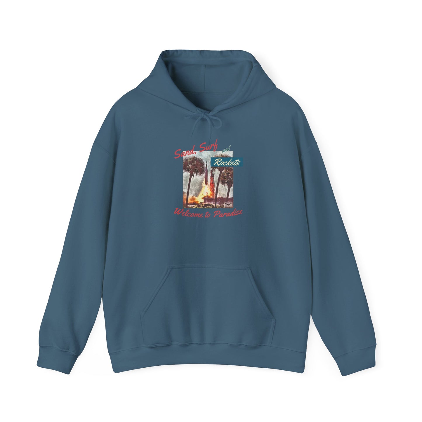 Sand, Surf, and Rockets 60's Style Unisex Heavy Blend™ Hooded Sweatshirt