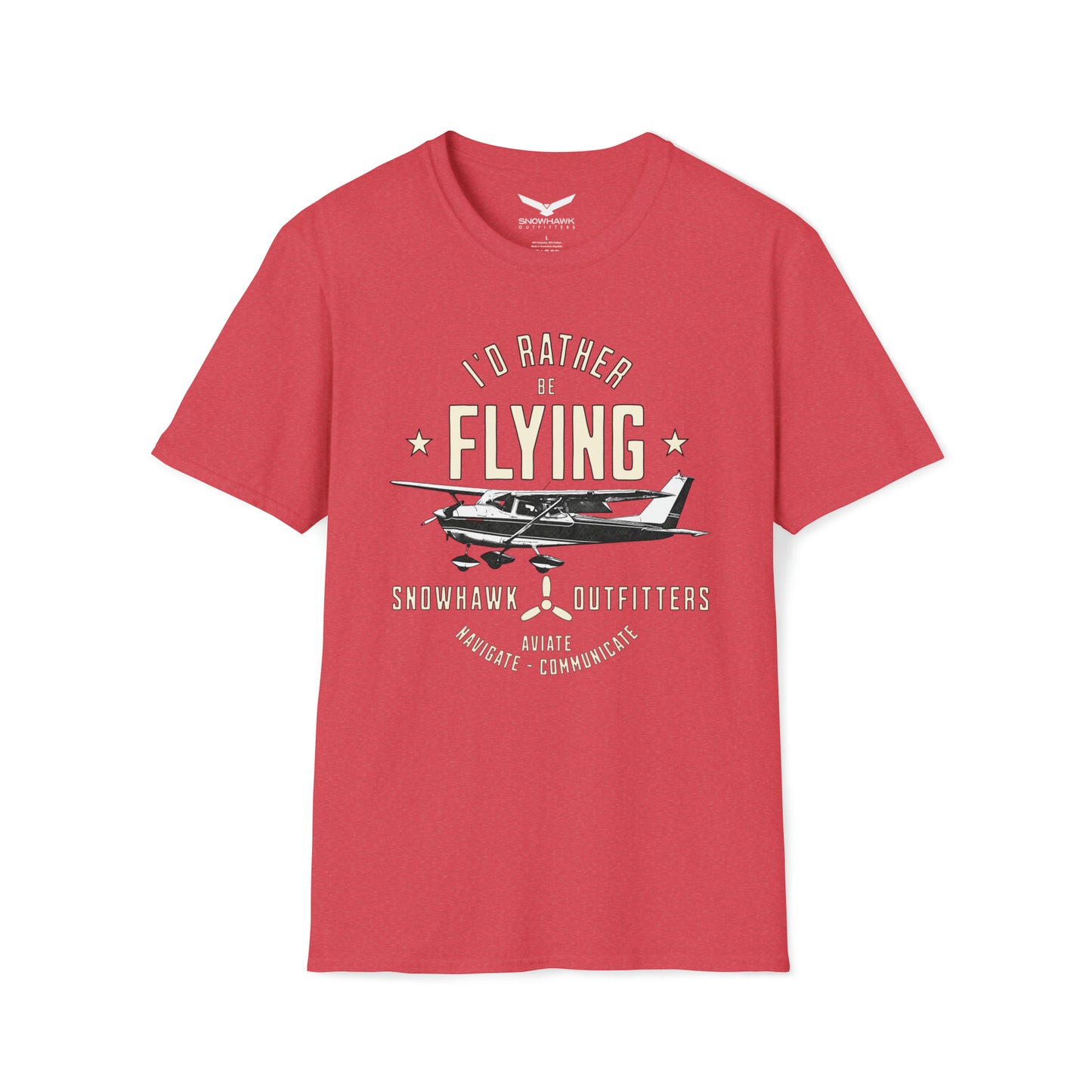 I'd Rather Be Flying Snowhawk Outfitters Unisex Softstyle T-Shirt